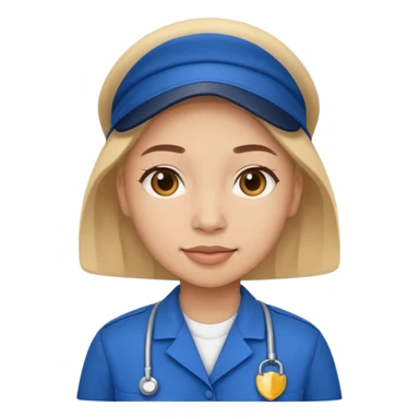 Care assistant my picture in blue uniform sticker