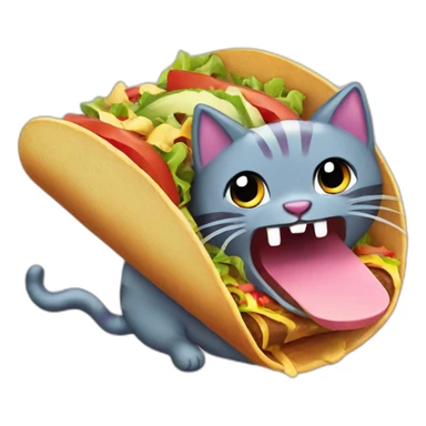 nyan cat eating tacos sticker