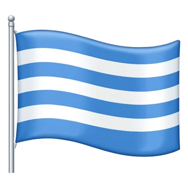 emoji Flag with 3 simple  horizontal lines: white, blue, white, equal one to another/ No other signs. lines equal. only 3 sticker