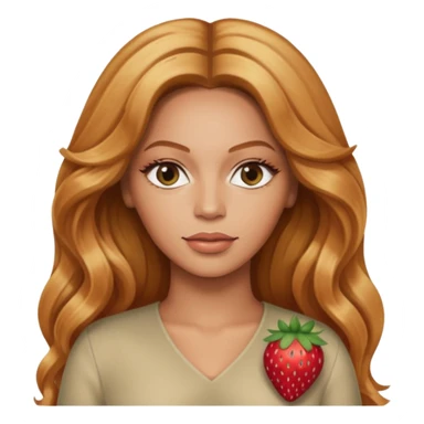 Beyonce with long strawberry blonde hair sticker
