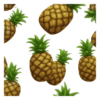 Brown pineapple face sticker