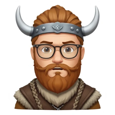 Glasses-Wearing wild viking büst sticker