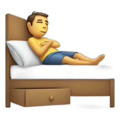 a man hitting the snooze button sticker
