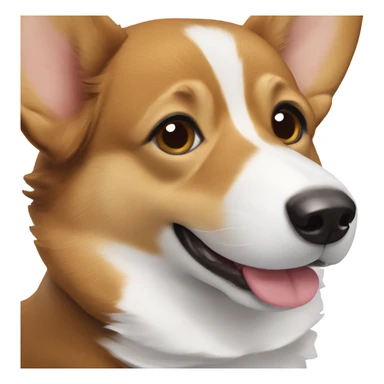 Black brown and white corgi sticker