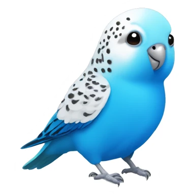 budgie with blue nose sticker