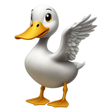 Duck being extremely happy sticker