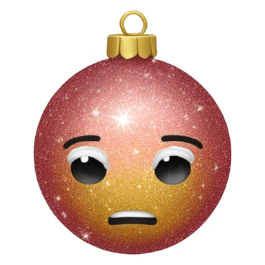 glitter Christmas bauble sticker