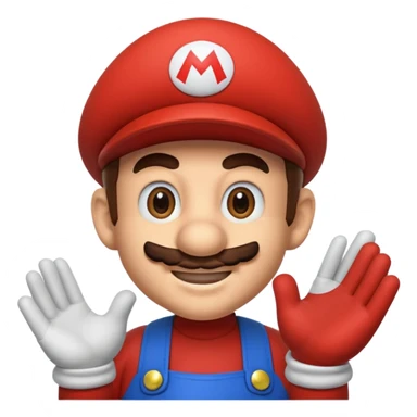 Super mario no gloves sticker