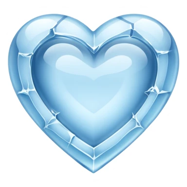 a heart chiseled from a block of ice sticker