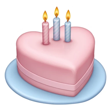 Light Pink heart birthday cake sticker