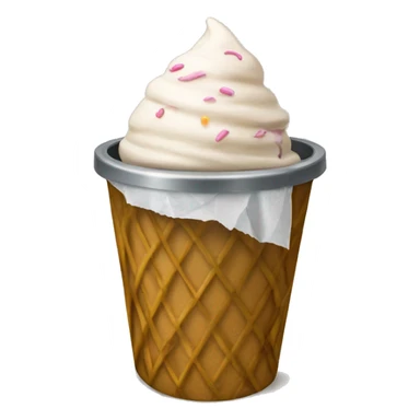 ice cream cone in a trash can sticker