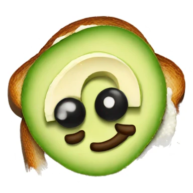 Avocado toast with salt pepper on top sticker