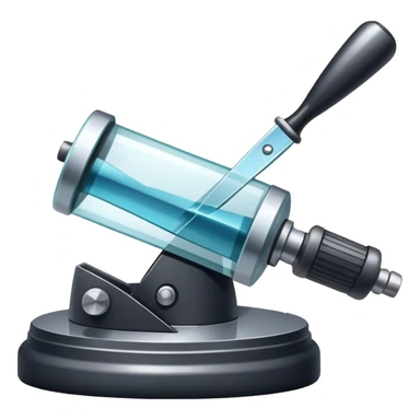 Glassworking icon, piece of glass being cut or polished, glass cutter, grinder, smooth shiny surface, sparks or glass shards, minimalistic style, clean lines, transparent background. sticker