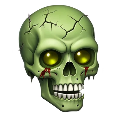 Zombie skull emoji sticker