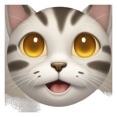 Cat crying with funny face sticker