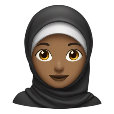black hijab girl sticker
