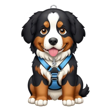Bernese mounted dog sticker