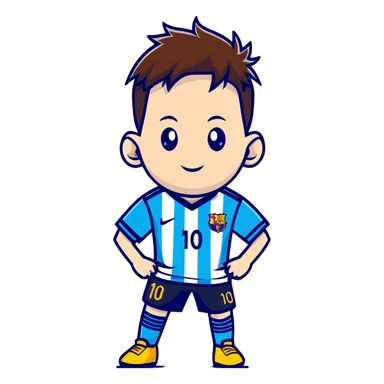 Leo Messi face sticker