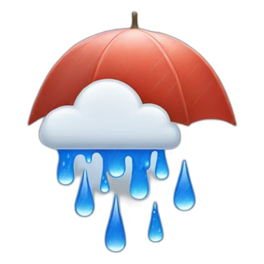 facebook logo with rain sticker