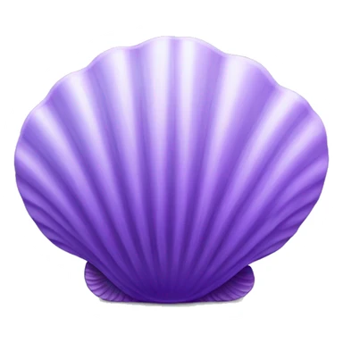 Open purple clam shell sticker