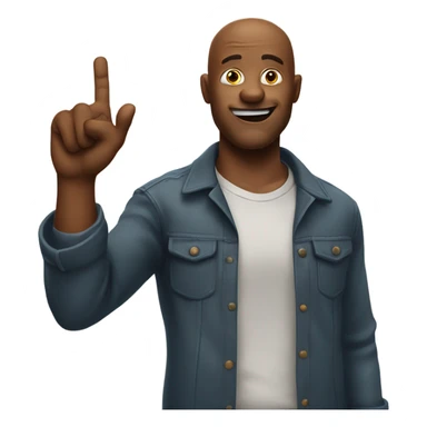 Man with an arm at 90° holding a two finger gun in the air sticker