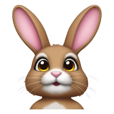 Rabbit in Kiss makeup  sticker