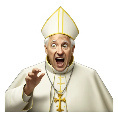 The Screaming yellow pope  sticker