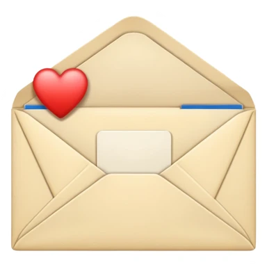 Cream-colored romantic Letter Envelope  sticker