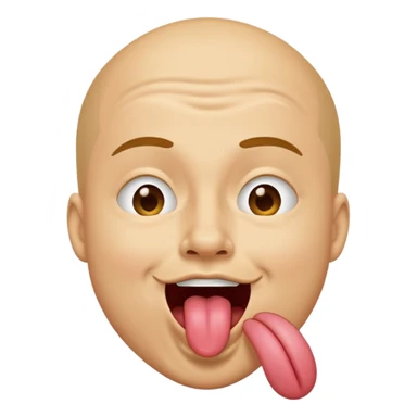 Sticking out tongue while scrunching nose in a happily joking way sticker