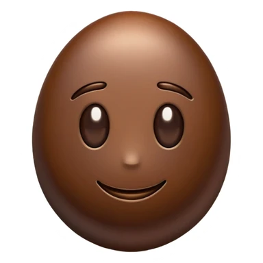 a brown coffee bean, kahve çekirdeği sticker