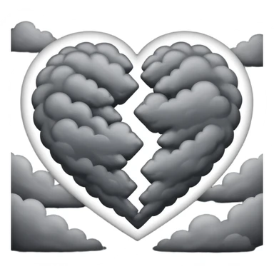 storm cloud above two hearts sticker