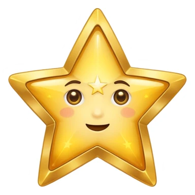 A star looking in the mirrow showing its reflection sticker