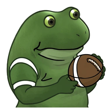 bufo in a football suit sticker
