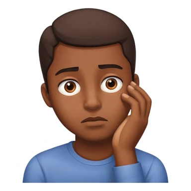 hand on cheek bored sticker