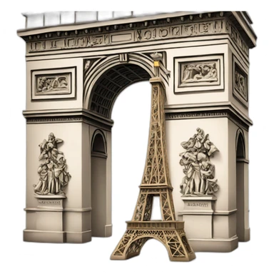 arc-de-triomphe-eiffel-tower sticker