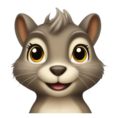 Female squirrel with long eyelashes sticker