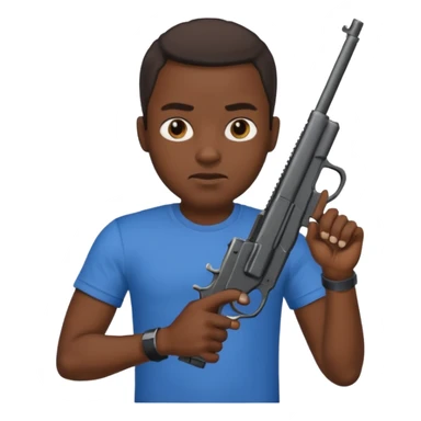 Black guy shooting himself sticker