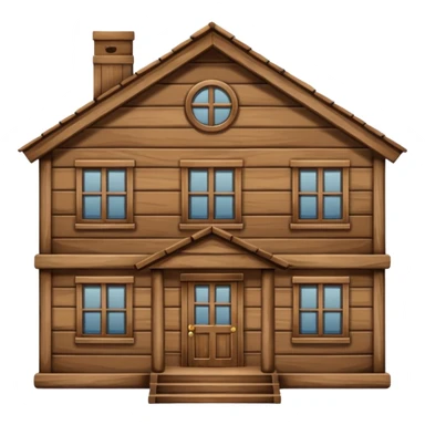 wooden house sticker