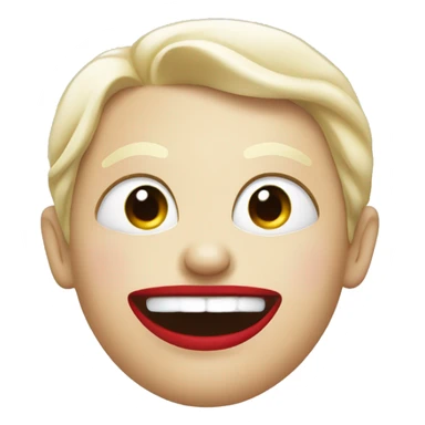 white foot with eyes, smile and red lips sticker