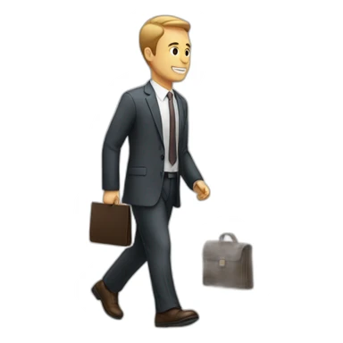 business man walking sticker