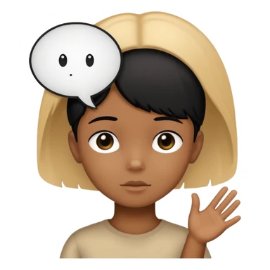 child silhouette with speech bubble sticker