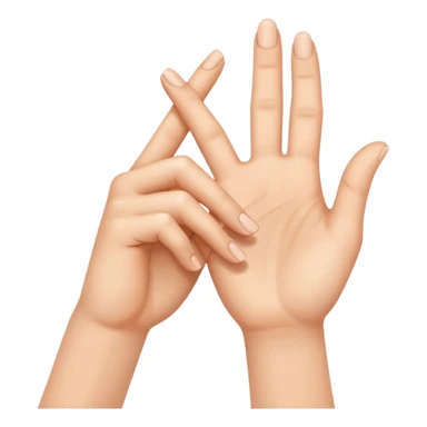 La letra n en lenguaje de señas sticker