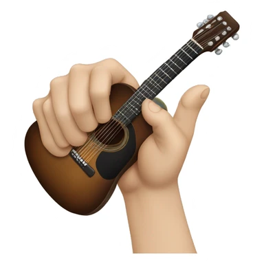 hand fist holding a guitar pick sticker