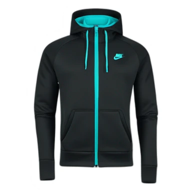 Nike tech fleece noir avec fermeture éclair turquoise  sticker