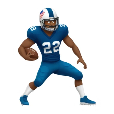 tanned american football player sticker