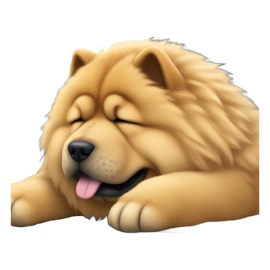 chow chow sleeping on computer keyboard sticker