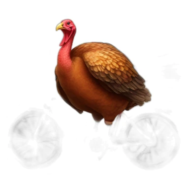 turkey-Riding-a-bright-red-bike sticker