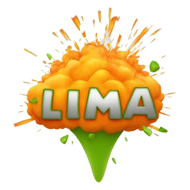 an explosion with lime, orange, torange, lima sticker