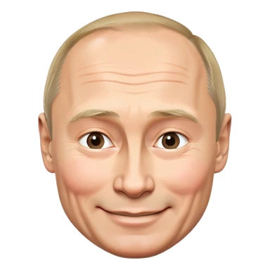 russian president Putin smiles slyly sticker