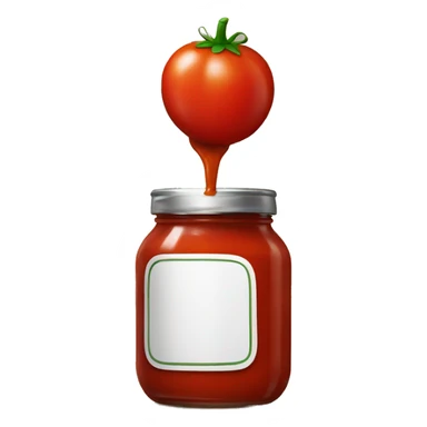 tomato sauce jar wearing headphones sticker